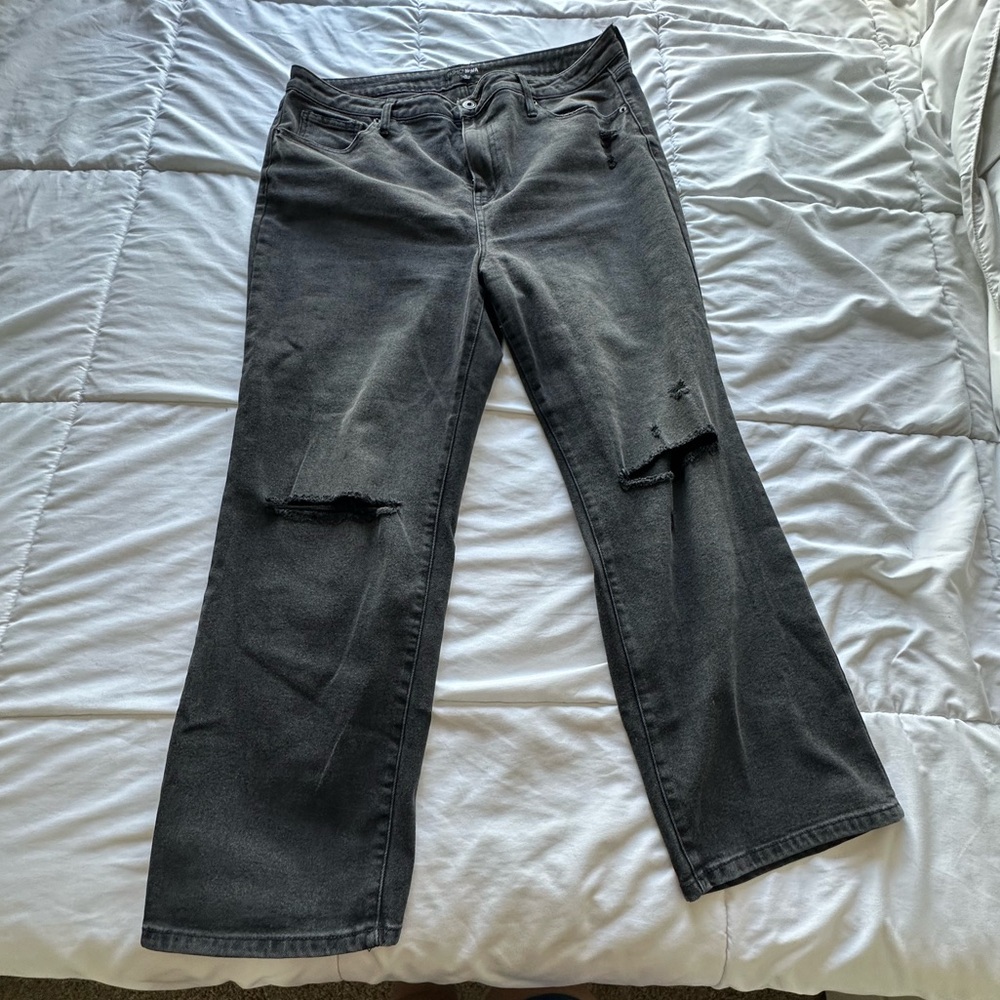 Fashion Nova Charcoal Flare Jeans